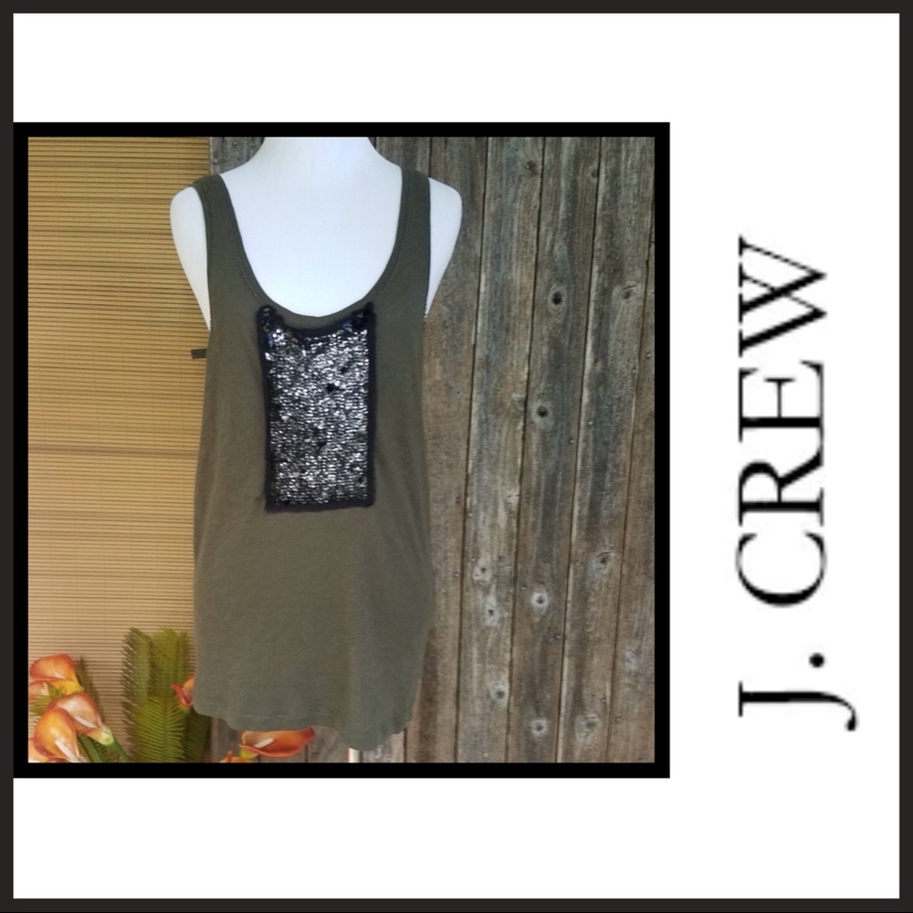 J. Crew sequin tank sz M